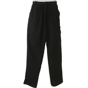 Divine by JDM Small Black Scrub Bottoms Drawstring Elastic Waist Slip Pockets